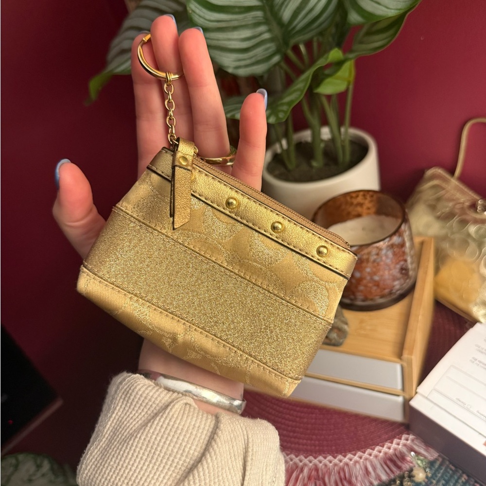 Gold Women's Keychain Wallet